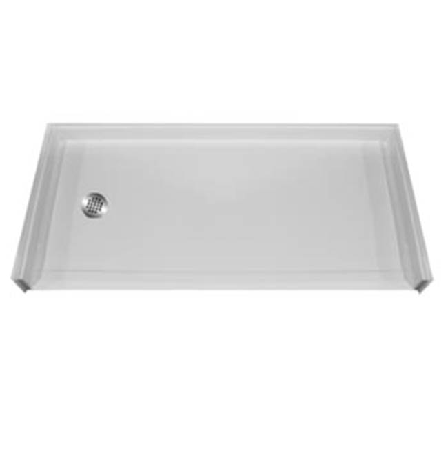 Aquarius Bathware 51.75'' interior dimension, AcrylX™ barrier-free shower base with pre-leveled Easy Base. (MPB 5436 BF 1.0 L/R)