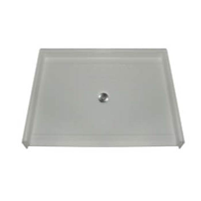 Aquarius Bathware 4'' AcrylX™ barrier-free shower base with Easy Base. (MPB 4836 BF .875 C)