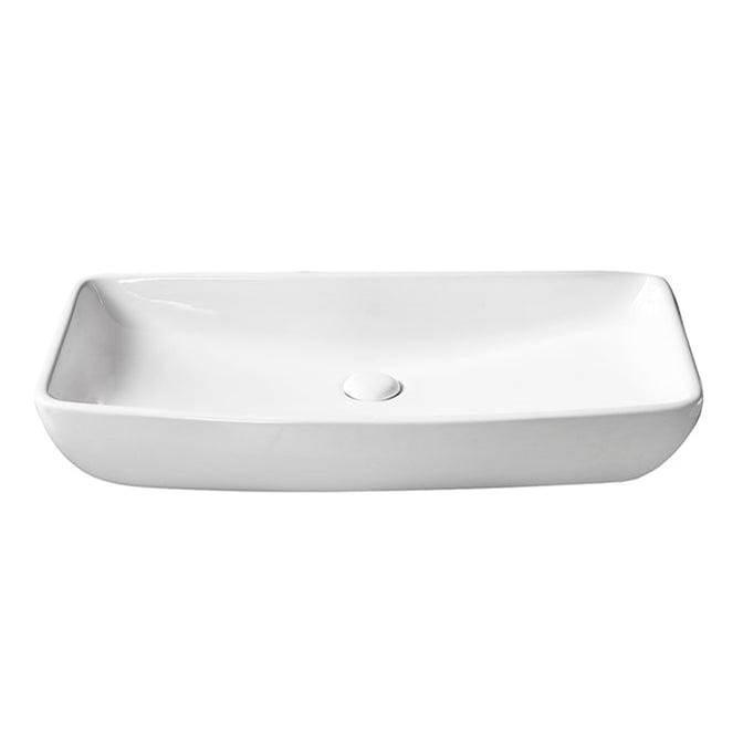 Barclay Pericon Above Counter Basin27-3/4'', Rect, No Fct Hole, WH