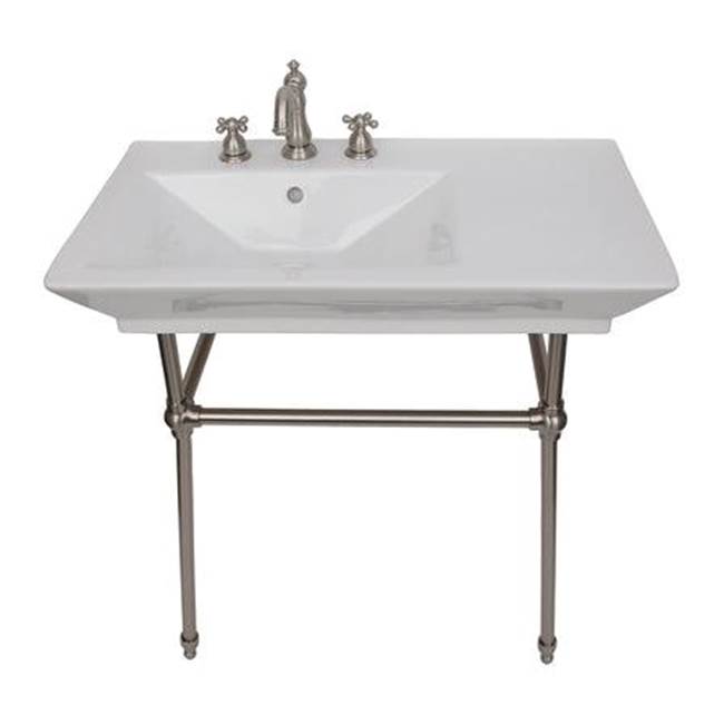 Barclay Opulence Console 31-1/2'', RectBowl, 4'' CC, White, ORB Stand