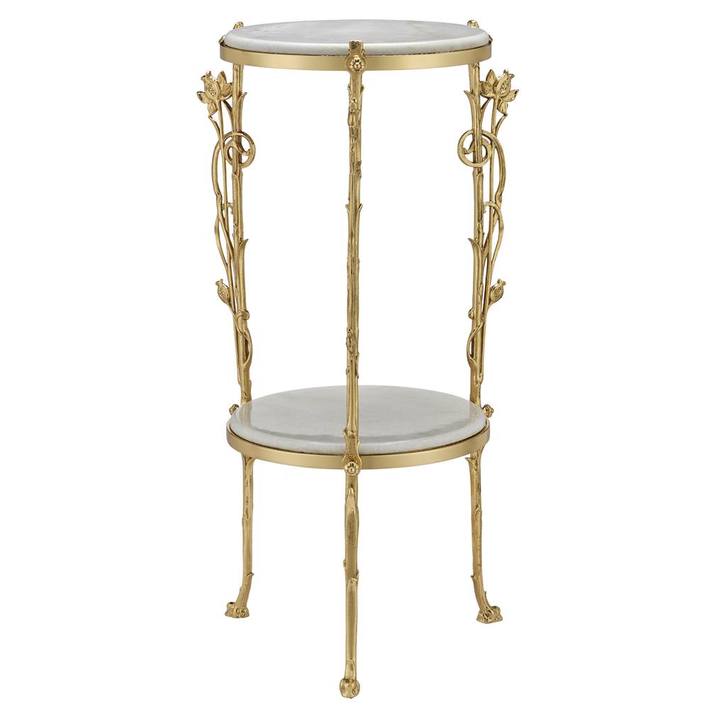Currey And Company Fiore Marble Accent Table