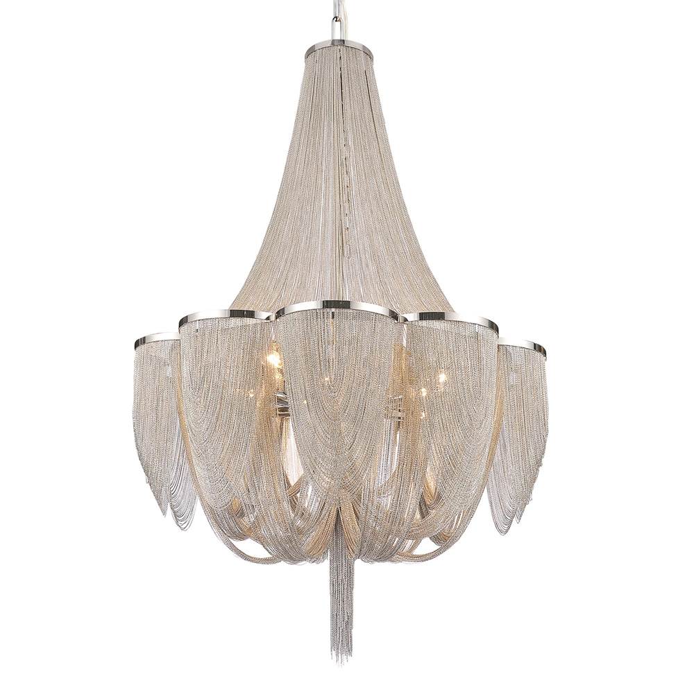 CWI Lighting Taylor 18 Light Down Chandelier With Chrome Finish