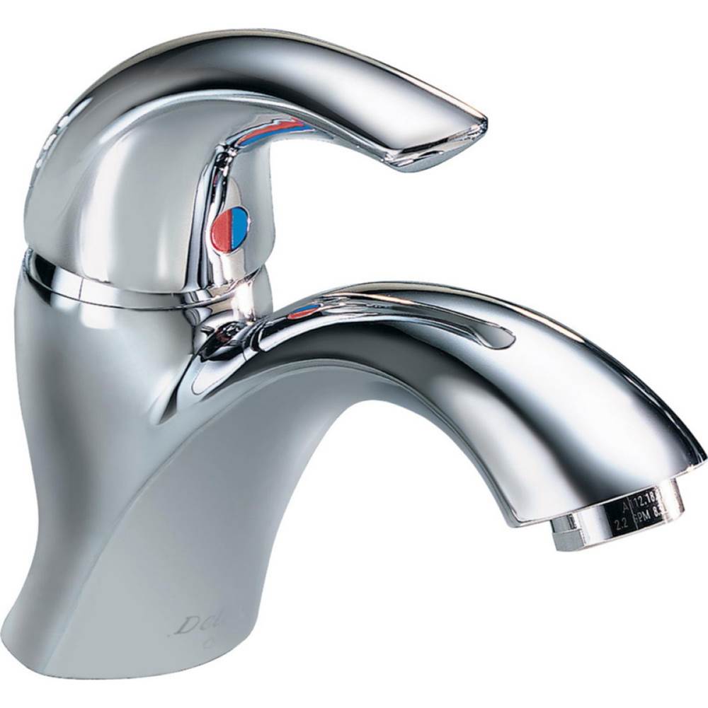 Delta Commercial Commercial 22C: Single Handle Single Hole Bathroom Faucet - Less Pop-Up