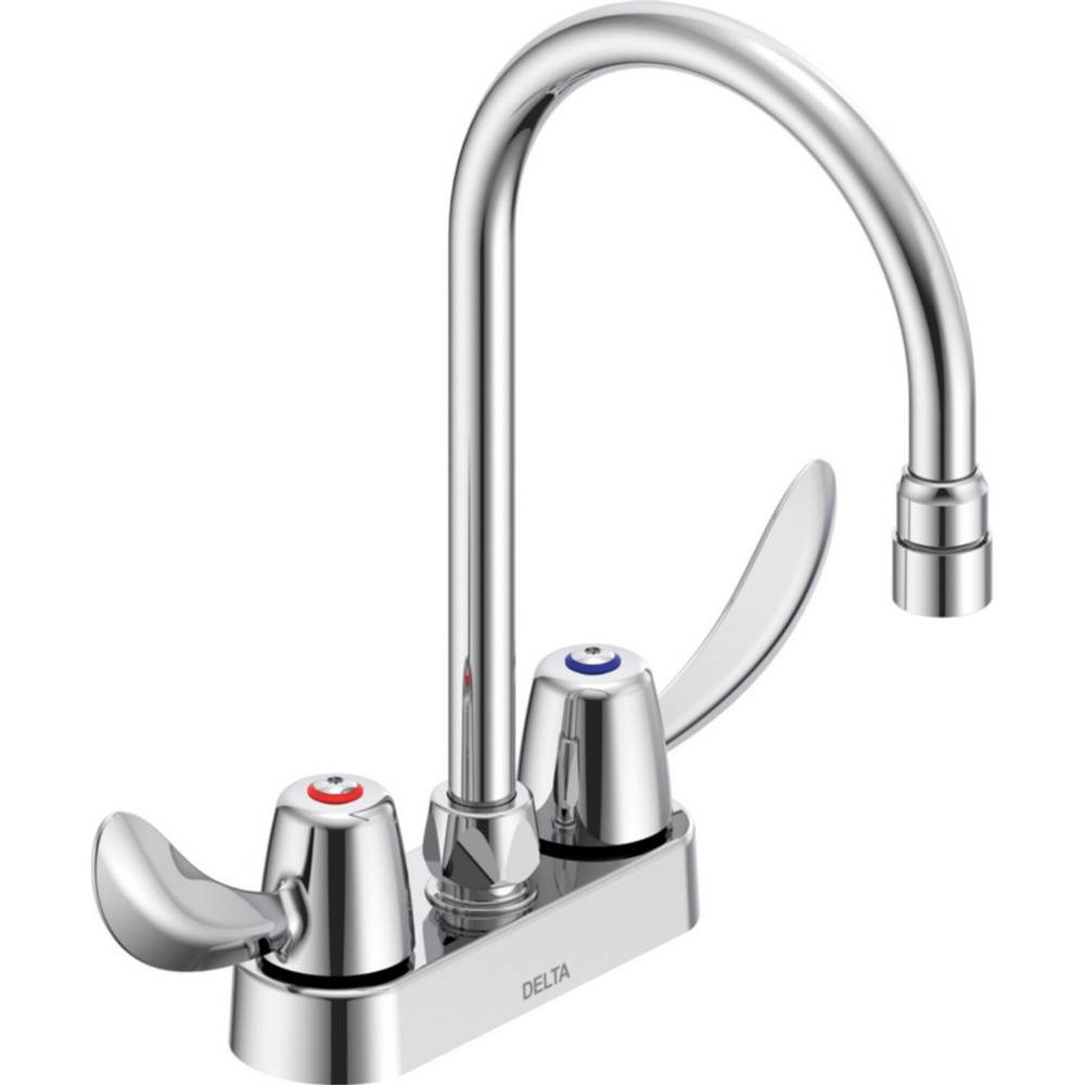 Delta Commercial Commercial 27C4 / 27C5 / 27C6: Two Handle 4'' Deck Mount Faucet