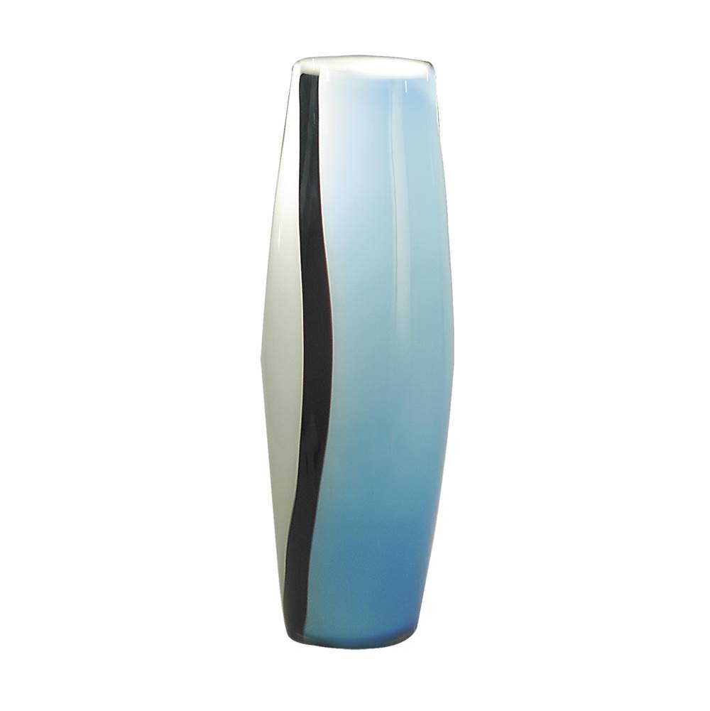 Dale Tiffany Artic Blue Hand Blown Art Glass Vase