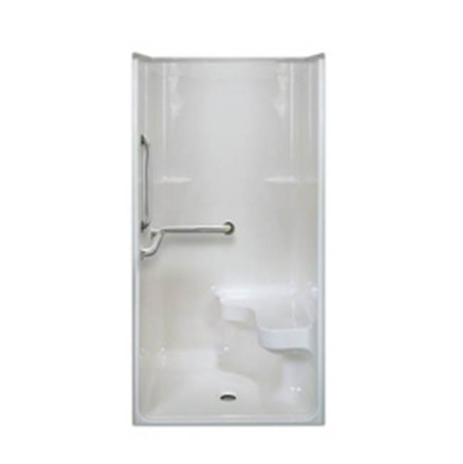 Hamilton Bathware Alcove AcrylX 39 x 39 x 77 Shower in Rabbit Granite G3600IBS 1S