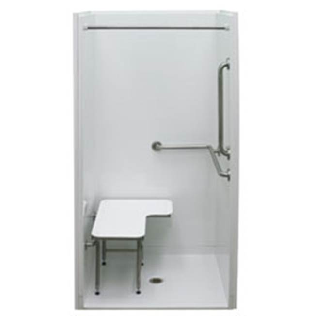 Hamilton Bathware Alcove AcrylX 37 x 41 x 78 Shower in Biscuit G3838IBS RRF Tile