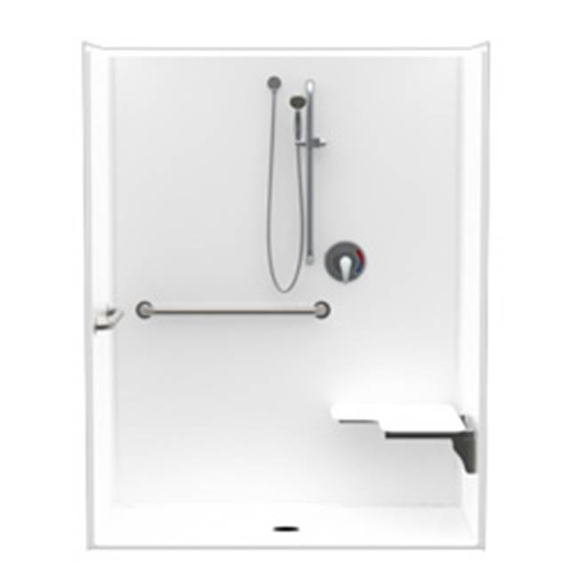 Hamilton Bathware Alcove AcrylX 32 x 62 x 78 Shower in Rabbit Granite G6233IBS-F
