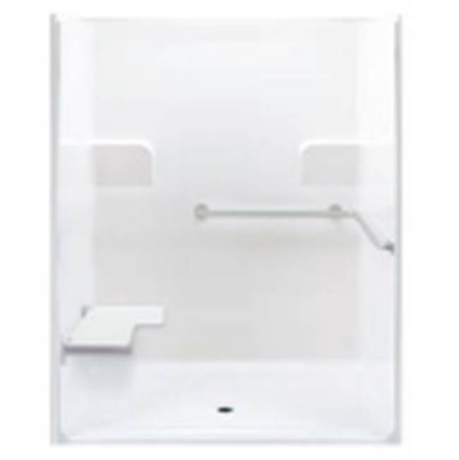 Hamilton Bathware Alcove AcrylX 39 x 62 x 78 Shower in Rabbit Granite G6239IBS