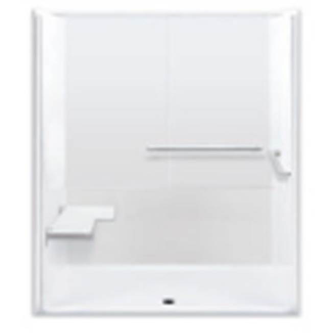 Hamilton Bathware Alcove AcrylX 35 x 64 x 75 Shower in Quail Granite G6037IBS 3P
