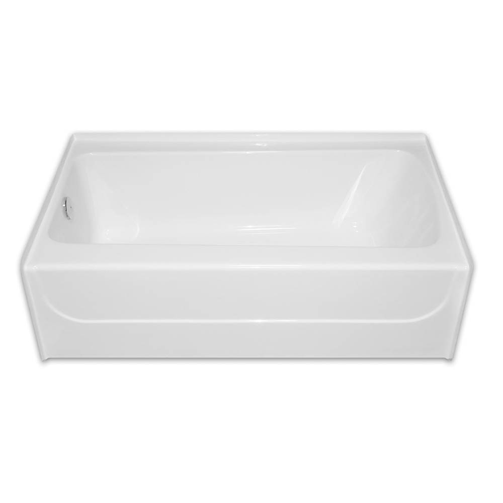 Hamilton Bathware Alcove AcrylX 54 x 31 x 16 Bath in Thunder Gray G5432TO
