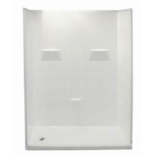 Hamilton Bathware Alcove AcrylX 33 x 60 x 79 Shower in Bone MP 6033 SH 5P 4.0 L/R
