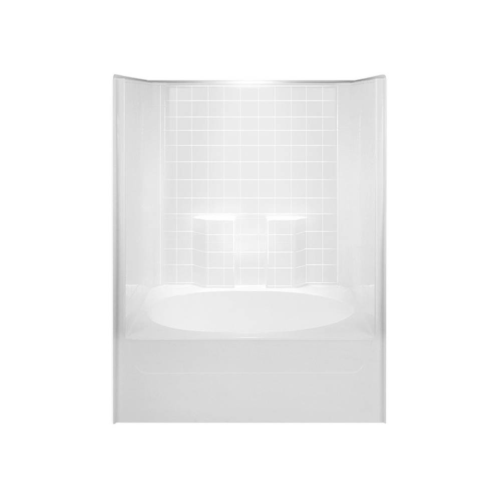 Hamilton Bathware Alcove AcrylX 42 x 60 x 74 Tub Shower in White Granite G6042TSTile
