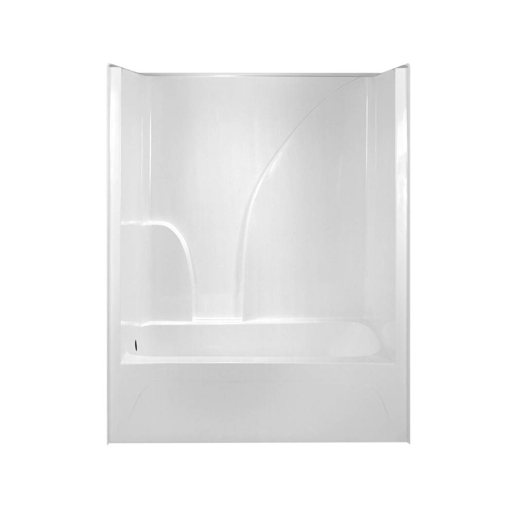 Hamilton Bathware Alcove AcrylX 32 x 60 x 75 Tub Shower in Silver G6032TSHS