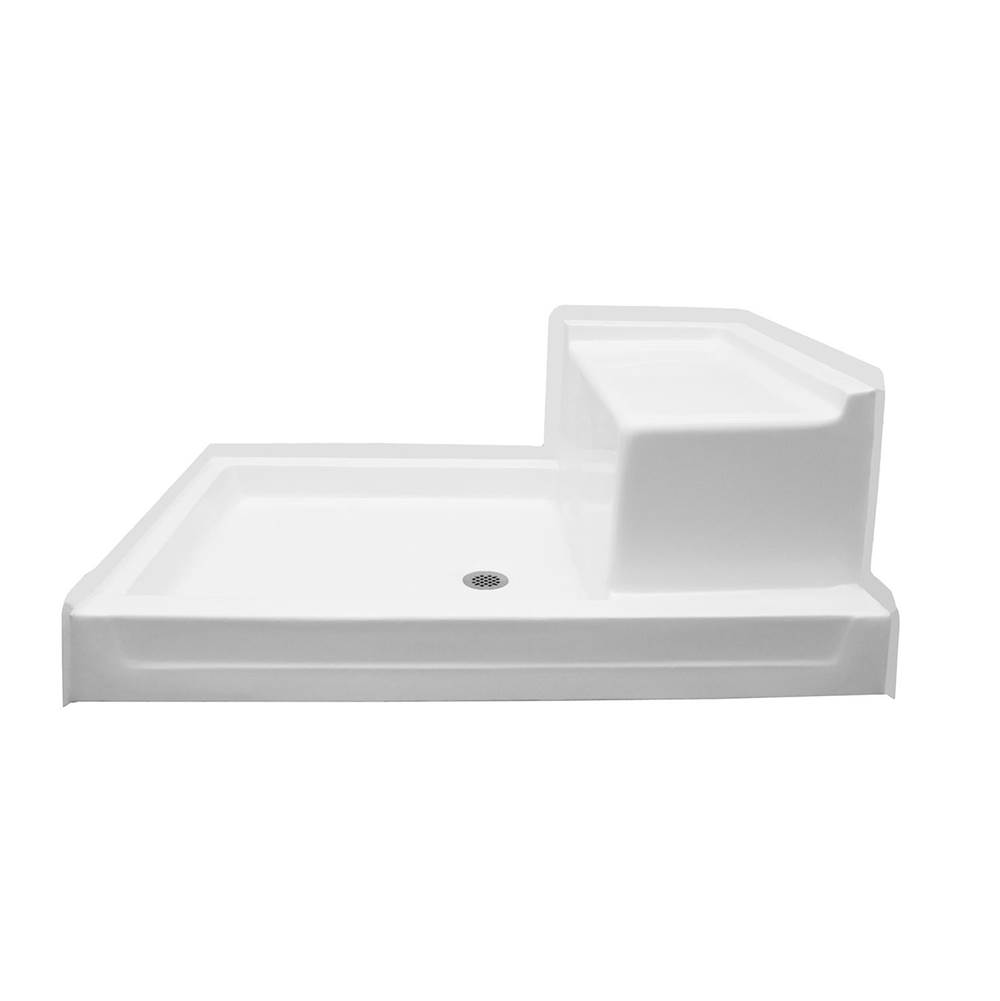 Hamilton Bathware AcrylX 48 x 36 x 6 Shower Base in Almond Granite G4836SH 1S PAN