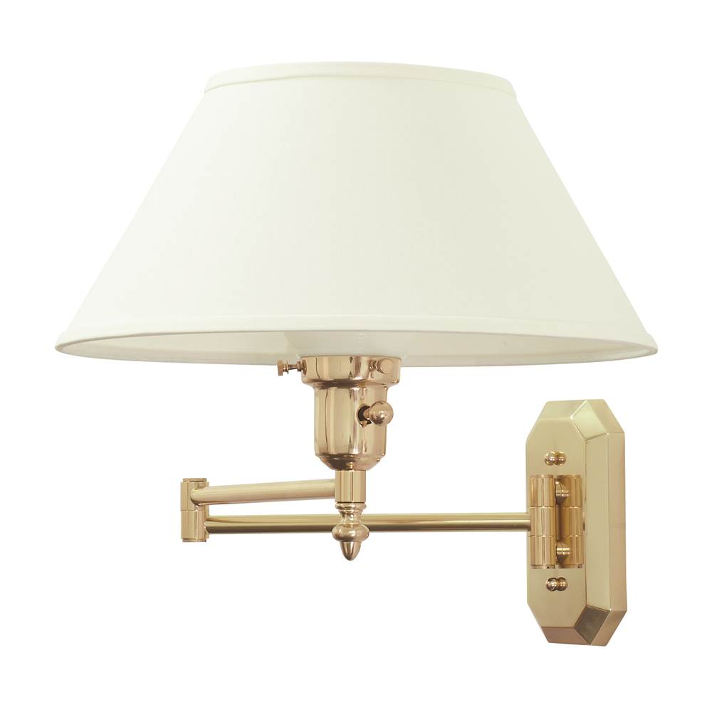 House Of Troy Wall Swing Arm Lamp in Polished Brass