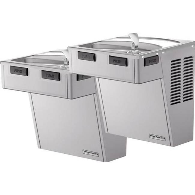 Halsey Taylor Wall Mount Bi-Level Reverse ADA Cooler, Non-Filtered 8 GPH Stainless