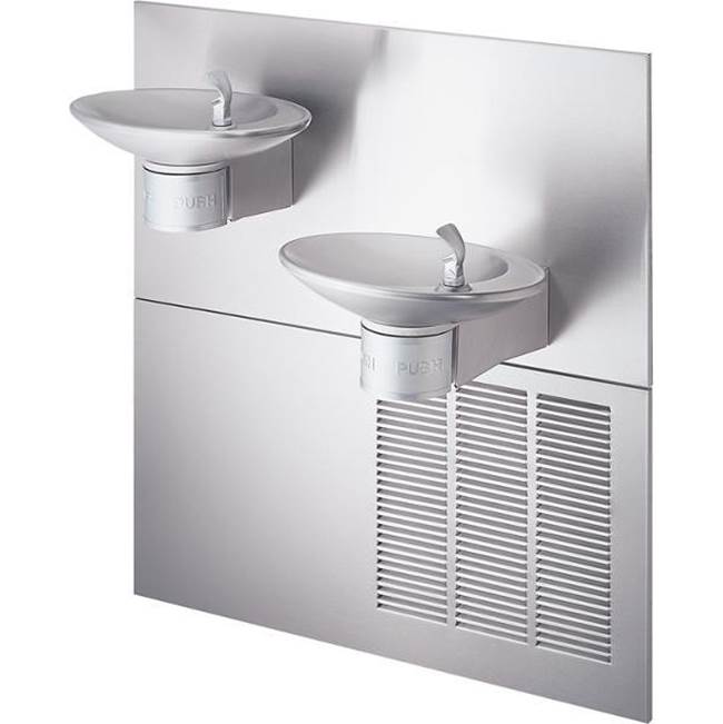 Halsey Taylor OVL-II Bi-Level Fountain, Non-Filtered Refrigerated Stainless