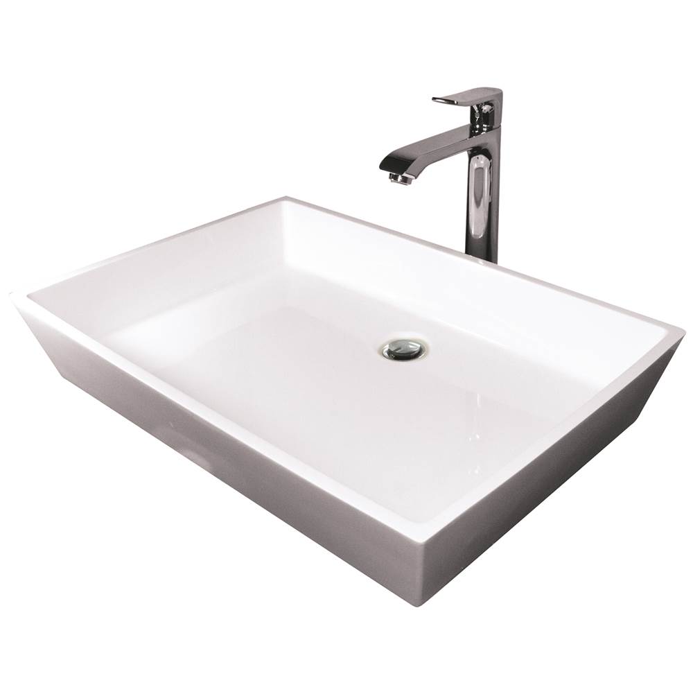 Hydro Systems PRISM 22X15 SOLID SURFACE SINK - WHITE