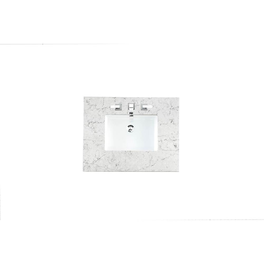 James Martin Vanities 30'' Single Top, 3 CM Eternal Jasmine Pearl Quartz w/ Sink