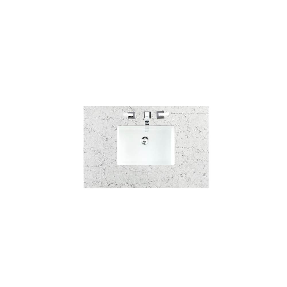 James Martin Vanities 36'' Single Top, 3 CM Eternal Jasmine Pearl Quartz w/ Sink