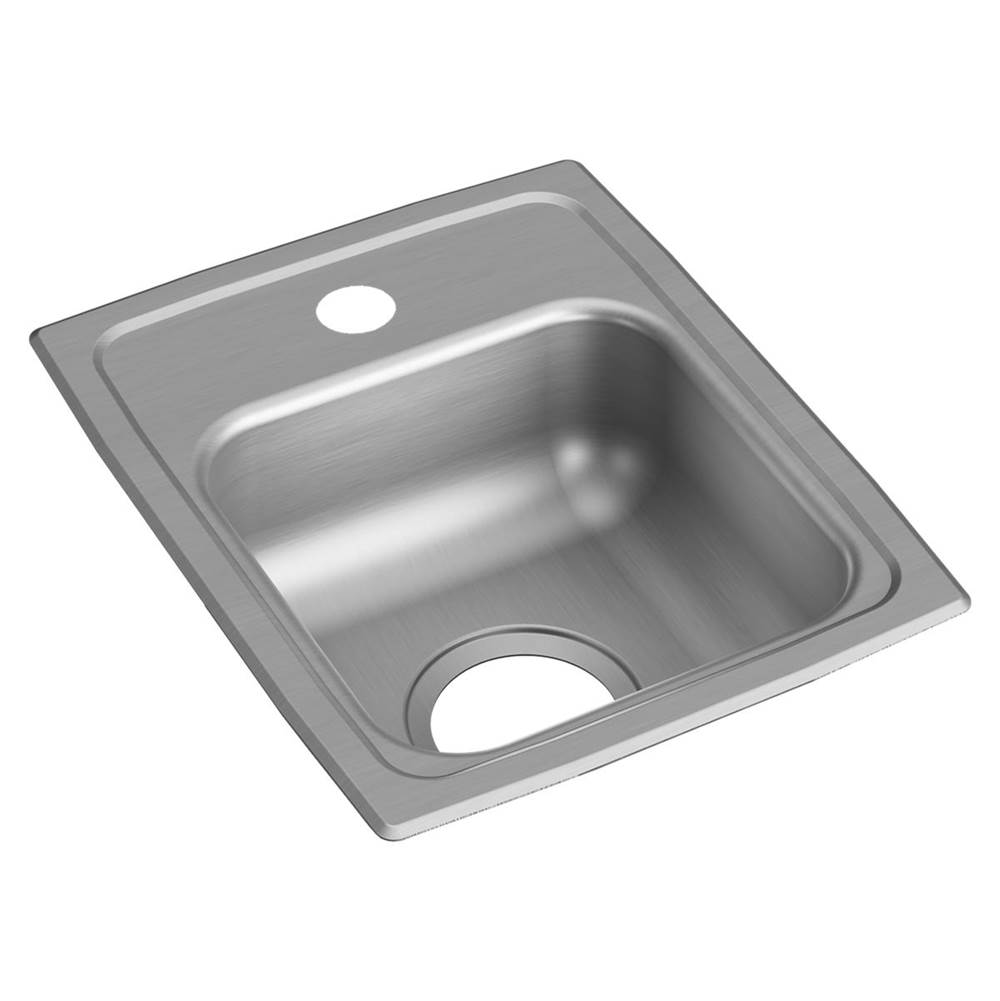 Just Manufacturing Stainless Steel 13'' x 16'' x 6'' 1-Hole Single Bowl Drop-in ADA Sink
