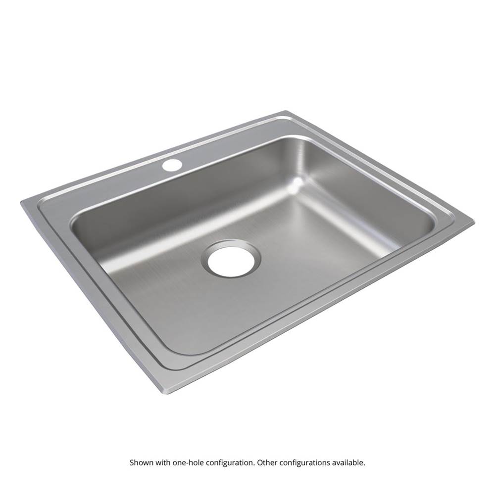 Just Manufacturing Stainless Steel 25'' x 21-1/4'' x 6-1/2'' 2-Hole Single Bowl Drop-in ADA Sink