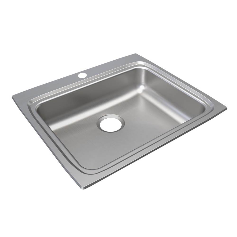 Just Manufacturing Stainless Steel 25'' x 22'' x 5-1/2'' 3-Hole Single Bowl Drop-in ADA Sink