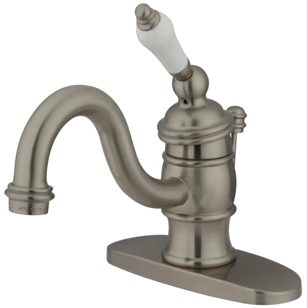 Kingston Brass Victorian 4'' Centerset Single Handle Bathroom Faucet, Brushed Nickel