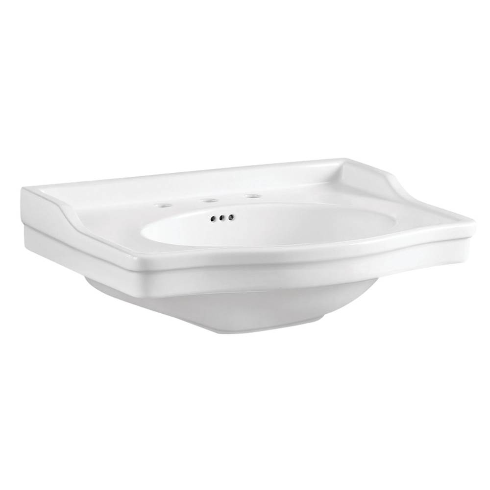 Kingston Brass Fauceture Victorian 30'' Ceramic Console Sink Basin, White