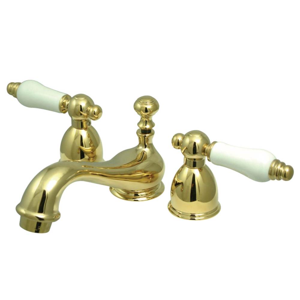 Kingston Brass Restoration Mini-Widespread Bathroom Faucet, Polished Brass