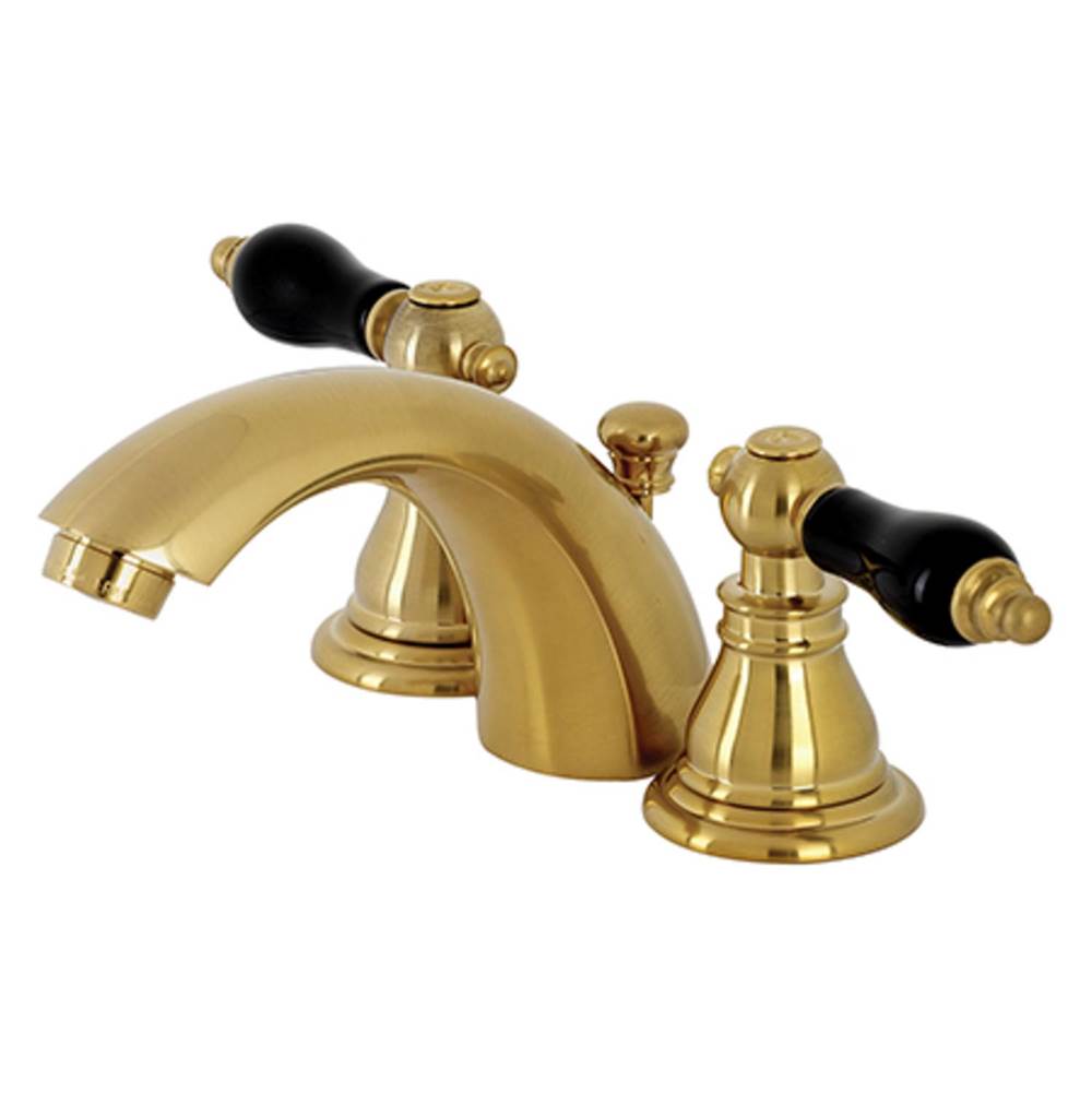 Kingston Brass Duchess Widespread Bathroom Faucet with Plastic Pop-Up, Brushed Brass