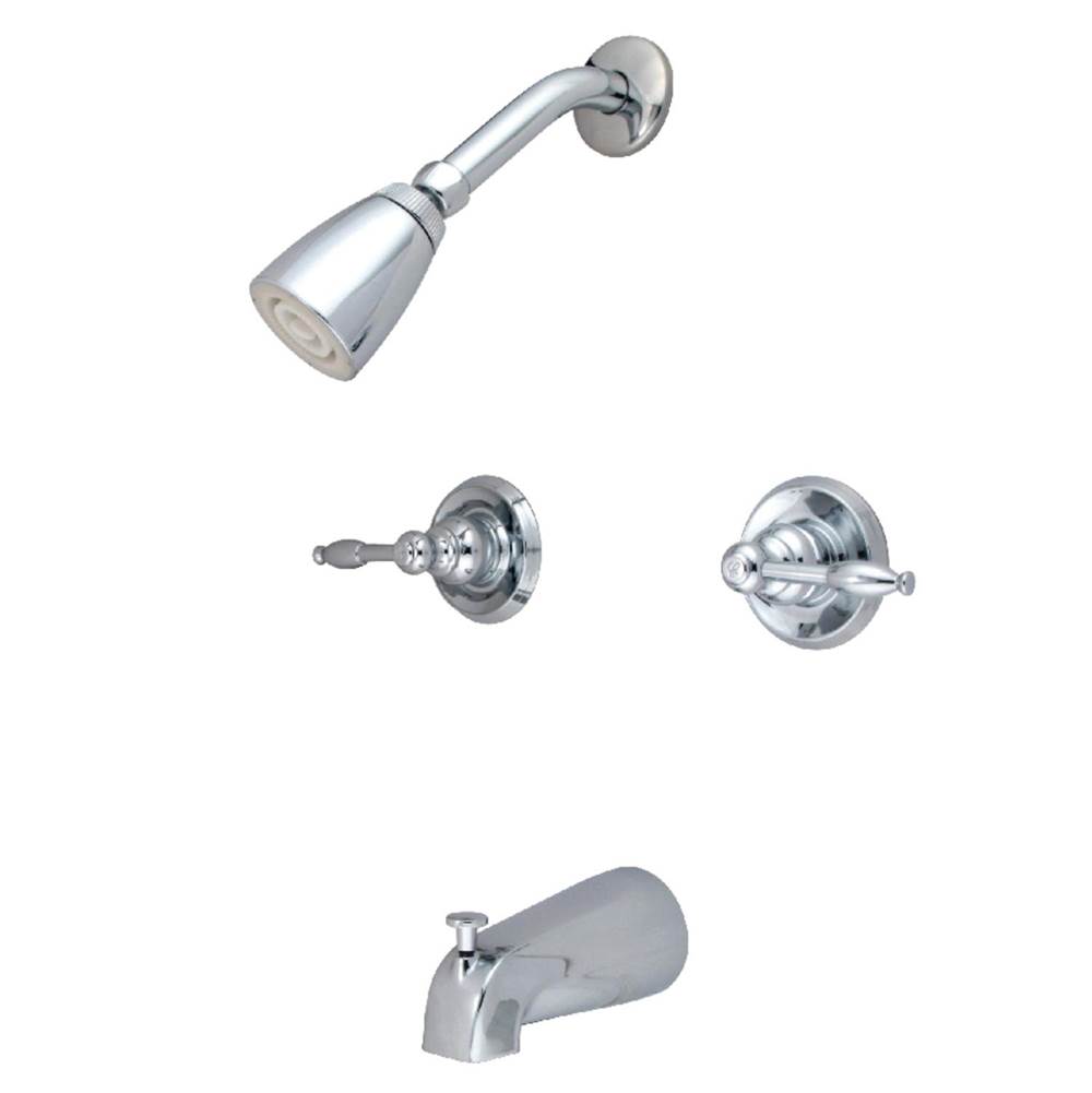 Kingston Brass Knight Tub and Shower Faucet, Polished Chrome