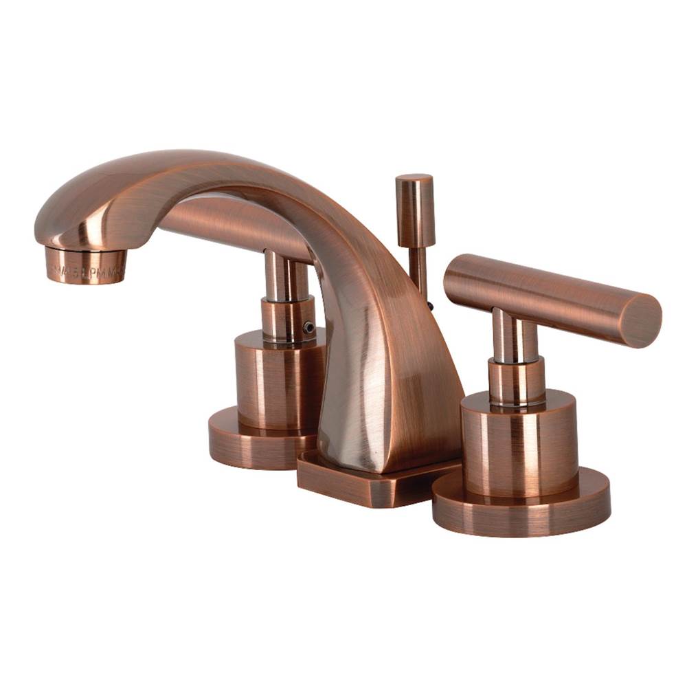 Kingston Brass Manhattan 8 in. Widespread Bathroom Faucet, Antique Copper