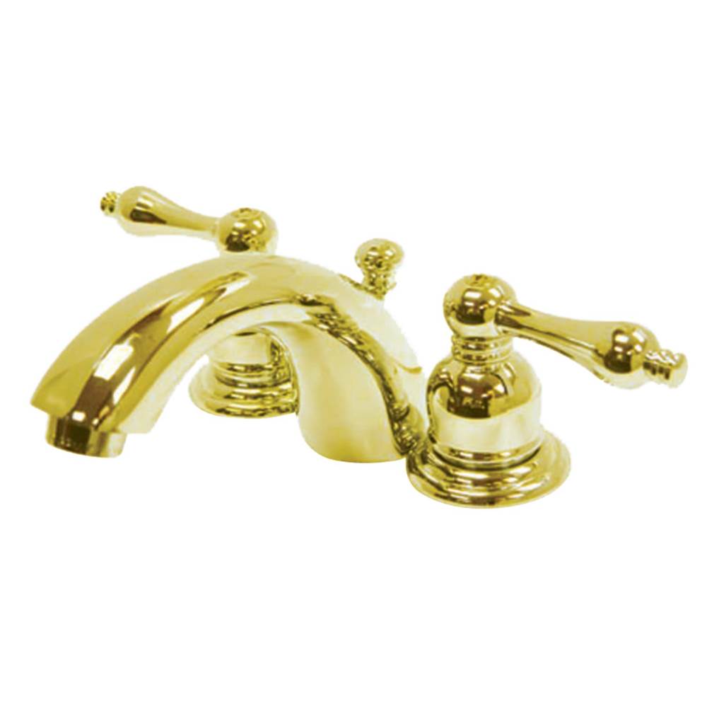 Kingston Brass Victorian Mini-Widespread Bathroom Faucet, Polished Brass