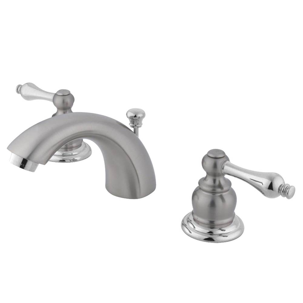 Kingston Brass Victorian Mini-Widespread Bathroom Faucet, Brushed Nickel/Polished Chrome