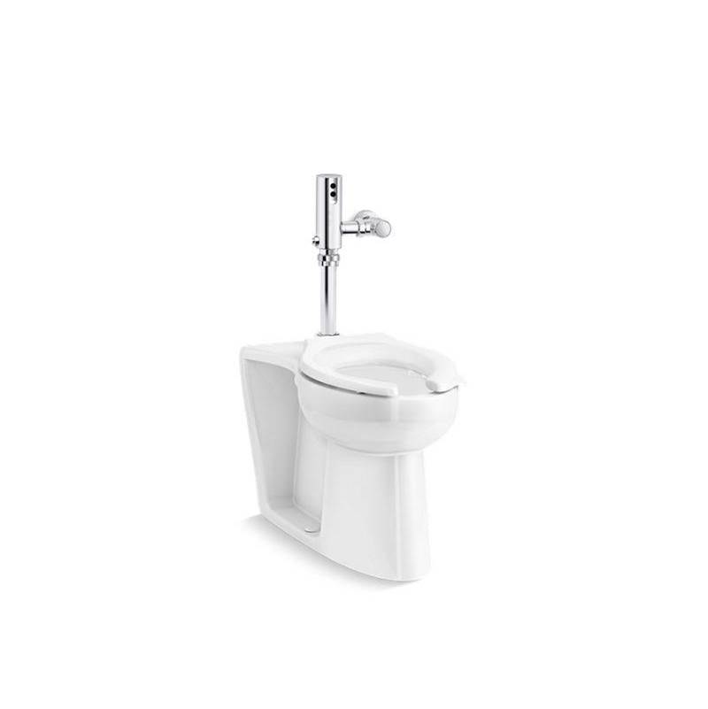 Kohler Modflex® Adjust-a-Bowl® Antimicrobial toilet with Mach® Tripoint® touchless DC 1.28 gpf flushometer