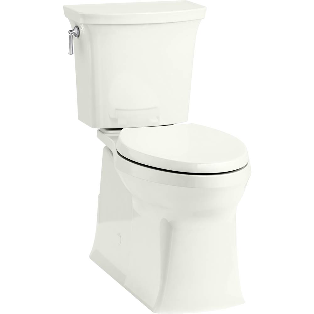 Kohler Corbelle® with ContinuousClean Comfort Height® two-piece elongated 1.28 gpf Toilet, left-hand trip lever and Revolution 360™ swirl, seat not included