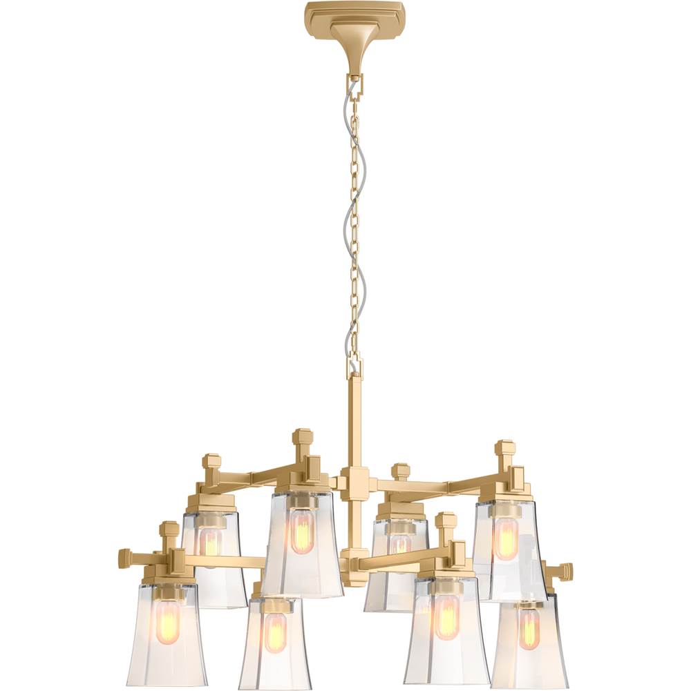 Kohler Riff® 35'' eight-light chandelier