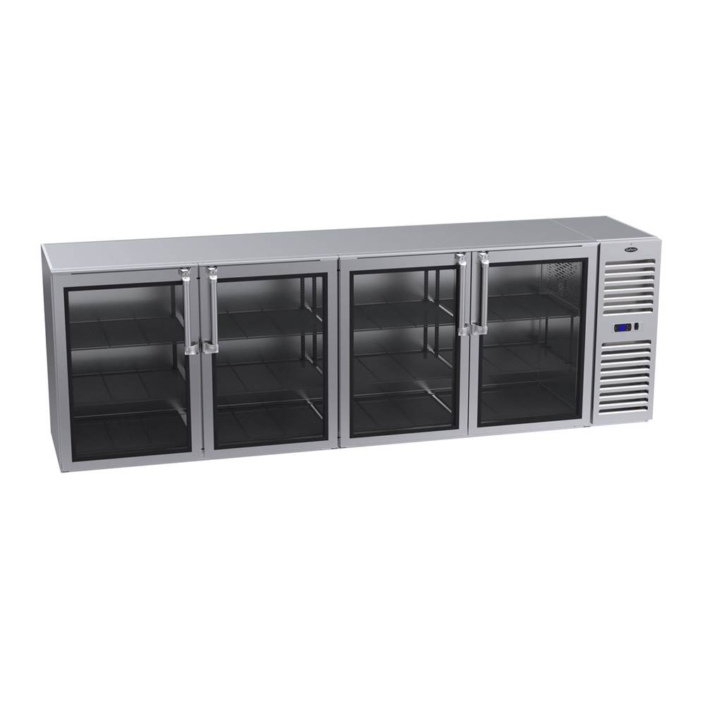 Krowne Krowne Royal 108'' Self Contained Backbar, Right Cabinet With Ss Glass Right Right Left Left Doors