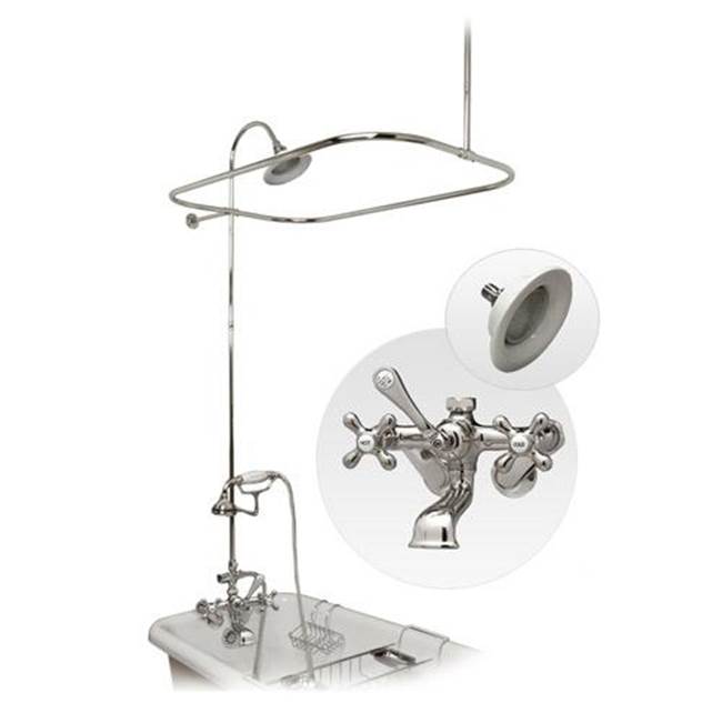 Maidstone Tub Wall Mount Shower Kit with Classic Spout Faucet Wall Mount Shower Enclosure