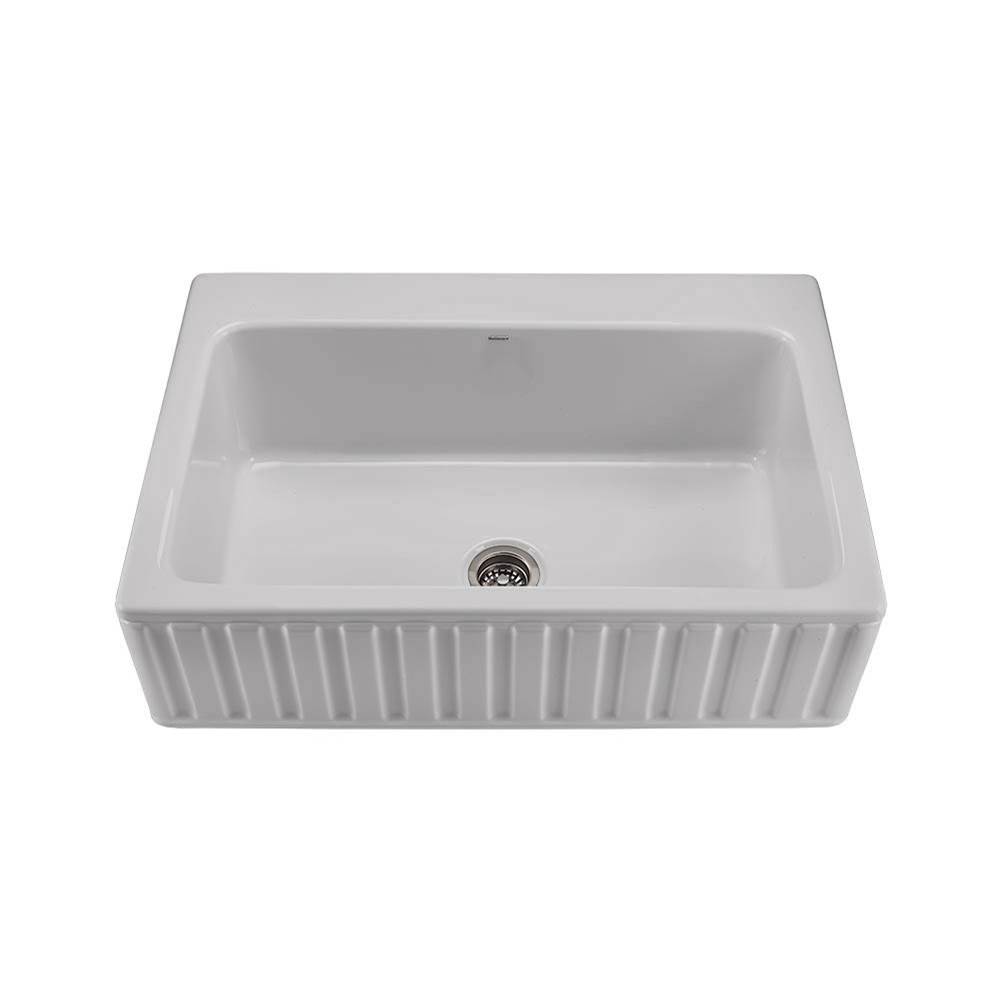 MTI Basics 33X22 White Vertical Front Single Bowl Basics Farmhouse Sink-Mccoy