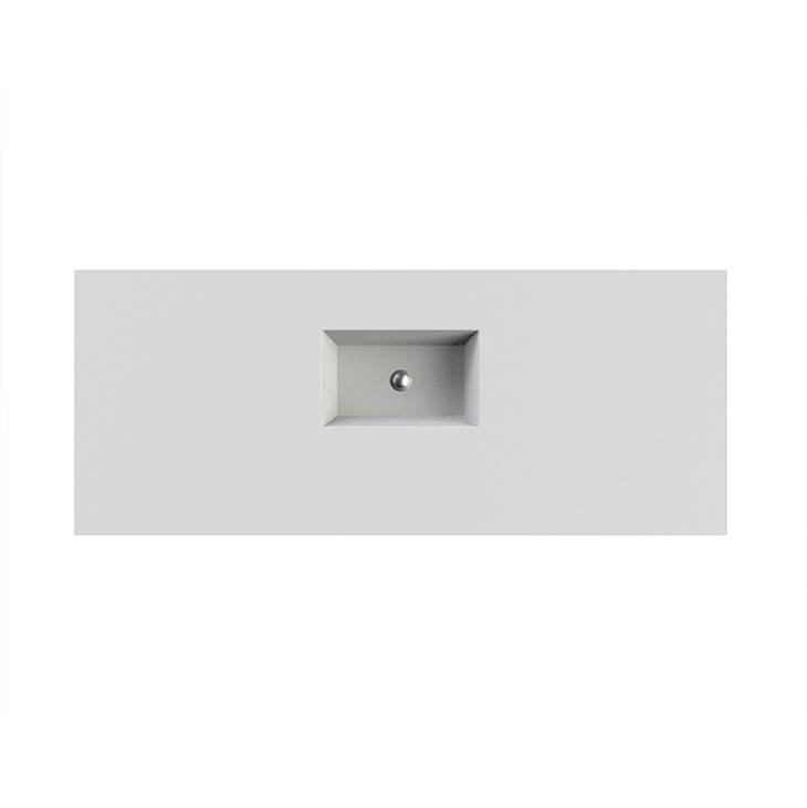 MTI Baths Petra 9 Sculpturestone Counter Sink Double Bowl Up To 43'' - Gloss Biscuit