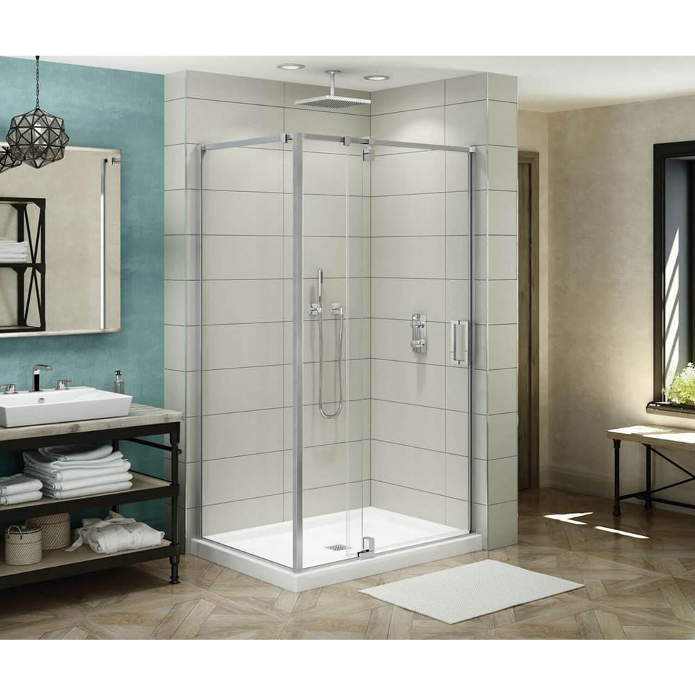 Maax ModulR 48 x 34 x 78 in. 8mm Pivot Shower Door for Corner Installation with Clear glass in Chrome