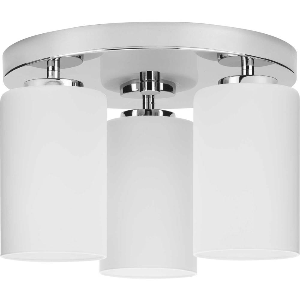 Progress Lighting Cofield Collection 12 in. Three-Light Polished Chrome Transitional Flush Mount