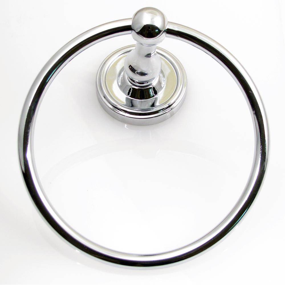 Rusticware Midtowne Traditional Round Towel Ring in Chrome