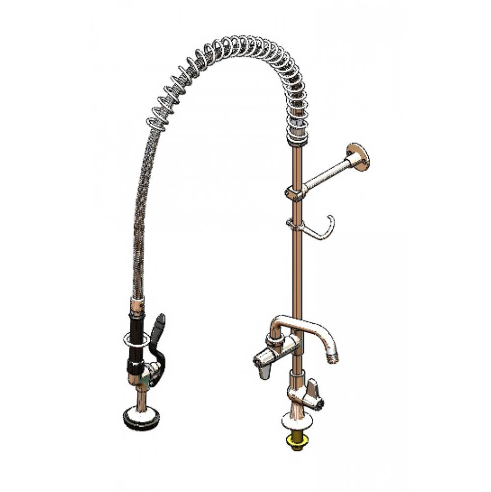 T&S Brass Pre-Rinse Unit: Single Hole, 6'' Add-On Faucet