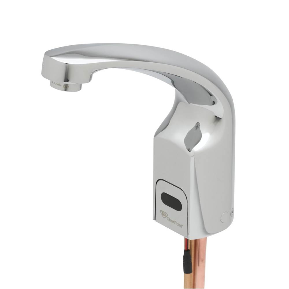 T&S Brass ChekPoint Above-Deck Electronic Faucet, Single Hole/Temp, Cast Spout, 0.5 GPM VR Outlet