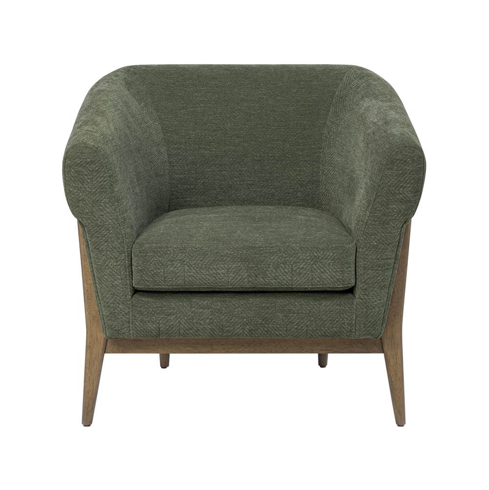 Varaluz Melrose Accent Chair - Harvest Oak/Green