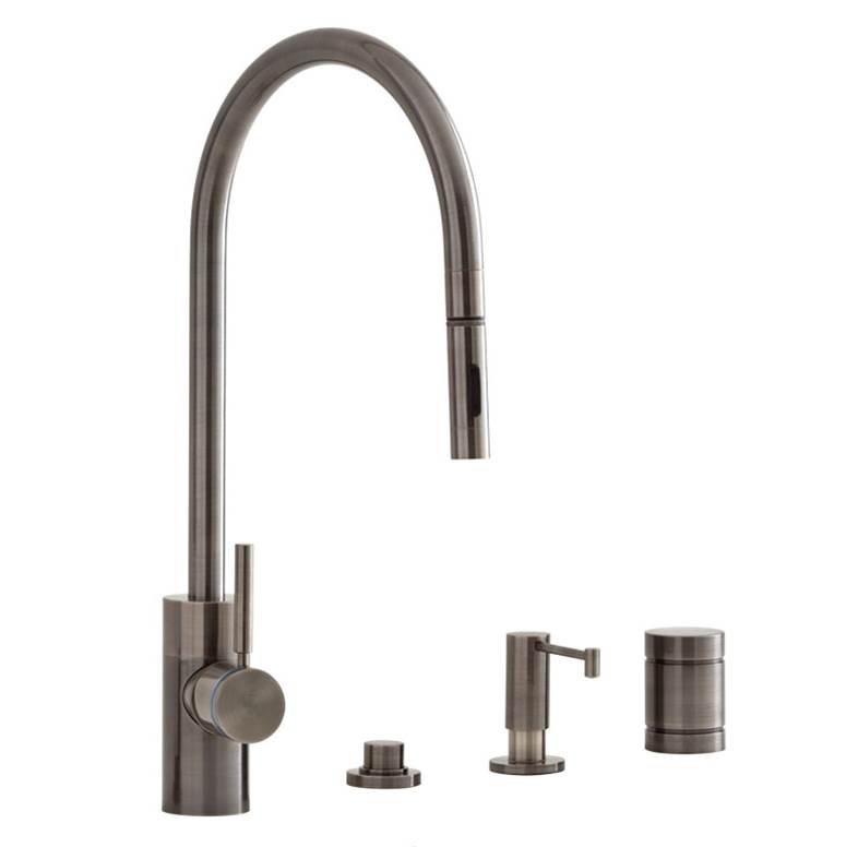 Waterstone Waterstone Contemporary Extended Reach PLP Pulldown Faucet - Toggle Sprayer - 4pc. Suite